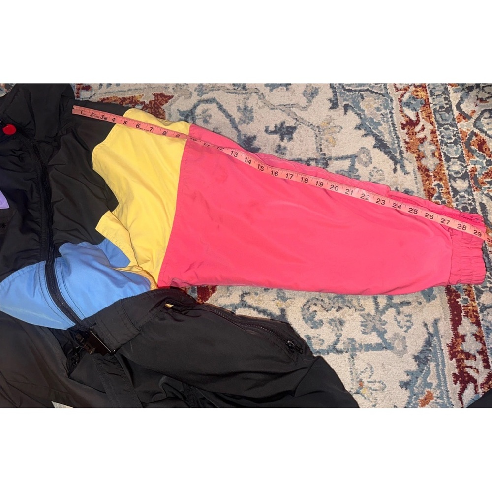 Mistral Ski Suit Snowsuit Sz 14 Big 80’ One Piece Post Modern Snow Color block - Picture 15 of 16